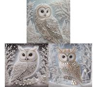 Owl Kit de Peinture par Numéros 5D Diamant DIY Forme Spéciale pour Adultes Décoration Maison 30x30cm