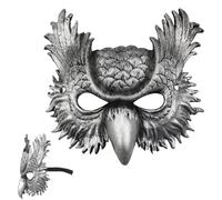 Owl Masque For Adult - Creative Special Latex Lightweight Adjustable | Owl Masque Props For Outdoors Halloween Party Cosplay Carnival Masquerade Role Play Dr Bird Headpiece Animal Costume