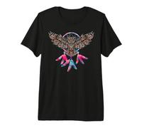 Owl Native American Indian Southwest Feathers T-Shirt Haut de Gamme