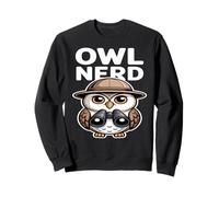 Owl Nerd Jumelles pour Observer Les Oiseaux Sweatshirt