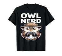 Owl Nerd Jumelles pour Observer Les Oiseaux T-Shirt