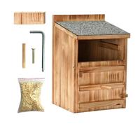Owl Nesting Box | Backyard Wooden Bird Nesting Shelter | Weatherproof Owl H