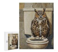 Owl on Toilet Bowl Puzzle 1000 Pièces Educa Jouet en Bois Cadeau Unique Décoration Intérieure Jeu Éducatif Challenge Toy Adultes Et Enfants À Partir De 14 Ans 500 PCS