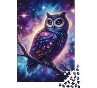 Owl Puzzle À 1000 Morceaux Papier Épais Chouette Pourpre Star Puzzle Familial Familles 8 Ans+ Activité Lien Familial Heures Divertissement Garanties 70x50cm/1000pcs