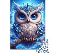 Owl Set De 1000 Pièces Papier Recy lue Owl Crystal Puzzle Adulte Facile À Ranger Casse-tête Engageant Activité Lien Familial Heures Divertissement 52x38cm/1000pcs