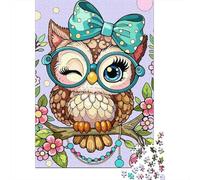 Owl Set De 1000 Pièces Papier Recy oucle d'oreille en Forme d'ourson Mignon Puzzle Adulte Amateurs Puzzle Adultes Casse-tête Engageant Loisirs À La Maison 70x50cm/1000pcs