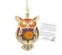 Owl Sun Catcher -Rainbow Maker Art Ornament, 0.39 inches Small Wooden Decoration, Handcrafted Display for Home, Room Patio Or Office, Decorative Sunlight Reflector, for Brightening Indoor Spaces