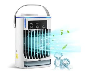 OWLEEN Clim Mobile sans Tuyau D éVacuation | 3 Vitesses de Vent Clim sans Evacuation - Rechargeable USB Climatisation Mobile sans éVacuation pour Chambre à Coucher, Bureau, Cuisine, Voiture, Maison
