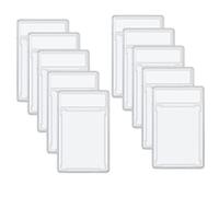 OWLEEN Lot de 10 étuis de protection en acrylique transparent pour cartes à collectionner avec emplacement pour étiquette