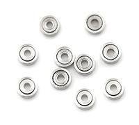 OWLEEN Lot de 10 mini roulements à billes miniatures en métal 1 x 3 x 1 mm 681ZZ