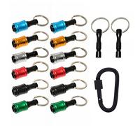 OWLEEN Lot de 12 porte-embouts hexagonaux de 6,35 mm pour porte-clés, barre d'extension de tournevis, adaptateur de douille