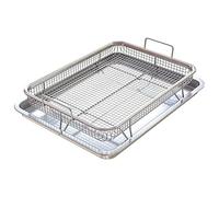 OWLEEN Lot de 2 paniers pour four en acier inoxydable avec plateau et poêle à frire dans votre four
