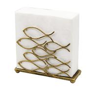 OwlGift Fish Design Napkin Holder, Ocean Serviette Dispenser, Marine Cocktail Tissue Storage Organizer, Mail Letter Sorter Rack, Document File Organizer - Bronze