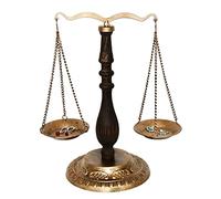 Owlgift Plateau de présentation en métal Balance pour bijoux, cosmétiques, bougeoir, cadeau juridique, bureau et avocat Bronze