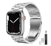 owlhold Compatible Avec Bracelets Apple Watch 49mm 46mm 45mm 44 mm 42mm, Bracelet Remplacement de Montre en Acier Inoxydable pour Séries 10/9/ 8/7/6/5/4/3/Ultra pour Homme et Femme-Argent