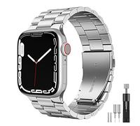 owlhold Compatible Avec Bracelets de Montre Apple Watch 41mm 40mm 38 mm, Bracelet Remplacement de Acier Inoxydable de Qualité Supérieure pour Séries 10/9/8/7/6/5/4/3/2/1/SE pour Homme et Femme -Argent