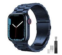 owlhold Compatible Avec Bracelets de Montre Apple Watch 41mm 40mm 38 mm, Bracelet Remplacement de Acier Inoxydable de Qualité Supérieure pour Séries 9/8/7/6/5/4/3/2/1/SE pour Homme et Femme -Bleu