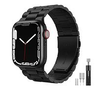 owlhold Compatible Avec Bracelets de Montre Apple Watch 49mm 46mm 45mm 44 mm 42mm, Bracelet Remplacement de Acier Inoxydable de Qualité Supérieure pour Séries 10/9/8/7/6/5/4/3 pour Homme et Femme-Noir