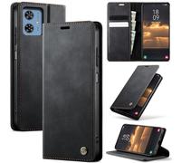 owlhold Coque Motorola Moto g54/g14 Cuir PU Premium Fentes Cartes Etui Pochette de Portefeuille avec Fonction Support Case à Rabat Coque Motorola Moto g54/g14 - Noir