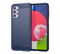 owlhold Coque pour Samsung Galaxy A23 4G/5G, Housse Premium TPU Souple Texture Fibre de Carbone Etui Protection Téléphone Antichoc, Anti-Rayures, Anti-Dérapante, Silicone Case Bumper, Bleu