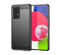 owlhold Coque pour Samsung Galaxy A53 5G, Housse Premium TPU Souple Texture Fibre de Carbone Etui Protection Téléphone Antichoc, Anti-Rayures, Anti-Dérapante, Silicone Case Bumper, Noir