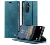owlhold Coque Samsung Galaxy A17 Housse Antichoc en Cuir PU Premium Fentes Cartes Etui [Blocage du Signal RFID] Pochette de Portefeuille avec Fonction Support à Rabat Housse Galaxy A17 - Bleu Vert