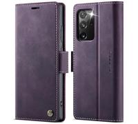 owlhold Coque Samsung Galaxy Note 20 Ultra 5G Housse Antichoc en Cuir PU Premium Fentes Cartes Etui [Blocage du Signal RFID] Pochette de Portefeuille avec Fonction Support à Rabat Housse - Violet