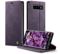 owlhold Coque Samsung Galaxy S10 Plus Housse Antichoc en Cuir PU Premium Fentes Cartes Etui [Blocage du Signal RFID] Pochette de Portefeuille avec Fonction Support à Rabat Housse - Violet