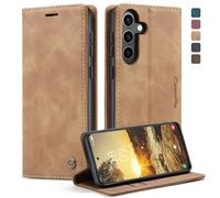 owlhold Coque Samsung Galaxy S24 5G, Housse Antichoc en Cuir PU Premium Fentes Cartes Etui Pochette de Portefeuille avec Fonction Support Case à Rabat pour Samsung Galaxy S24 5G -Brun