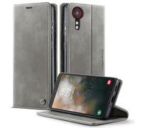 owlhold Coque Samsung Galaxy Xcover 5 Housse [Blocage du Signal RFID] Antichoc en Cuir PU Premium Fentes Cartes Etui Pochette de Portefeuille avec Support Case à Housse pour Samsung Xcover 5 - Gris