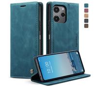 owlhold Coque Xiaomi Redmi 12 4G/5G/ Note 12R/ POCO M6 Pro 5G Housse en Cuir PU Premium Fentes Cartes Etui Pochette de Portefeuille avec Fonction Support Case à Rabat pour Xiaomi Redmi 12 - Bleu Vert