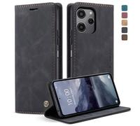 owlhold Coque Xiaomi Redmi 12 4G/5G/ Note 12R/ POCO M6 Pro 5G Housse en Cuir PU Premium Fentes Cartes Etui Pochette de Portefeuille avec Fonction Support Case à Rabat pour Xiaomi Redmi 12 - Noir