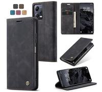 owlhold Coque Xiaomi Redmi Note 12 5G/POCO X5 5G Housse [Pas pour 4G] en Cuir PU Premium Fentes Cartes Etui Pochette de Portefeuille avec Fonction Support Rabat pour Redmi Note 12 5G/POCO X5 5G-Noir