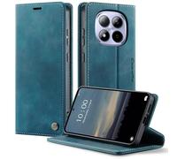 owlhold Coque Xiaomi Redmi Note 15 Pro 4G [Pas pour 5G] Housse Antichoc en Cuir PU Premium Fentes Cartes Etui [Blocage du Signal RFID] Pochette de Portefeuille avec Fonction Support à Rabat -Bleu Vert