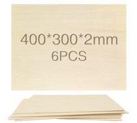 OWLKELA Contreplaqué, 6pcs 400 * 300 * 2mm, DIY Bois | Plaque Bois, Planche de Bois Modèle Avion, Pyrogravure, DIY Fait Main, pour Artisanat, Modélisme, Loisirs Créatifs
