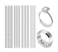 OWLMATE 12 Pièces Ajusteur Bague Invisible, Retrecisseur Bague Invisible, Ajusteur de Bague Bague Lâche Taille de Bijoux pour Femme Alliances (4 Tailles)