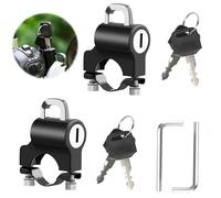 OWLMATE 2 Pièces Antivol Casque Moto, Universel Attache Casque Moto Avec 4 Clés, 2 clés hexagonales, 4 Vis