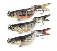 OWLMATE 3 Pièces Leurre Peche Carnassier Leurre Peche mer Leurre Souple Leurre Brochet pour Eau Douce et Eau Salée, Cadeaux de Pêche pour Les Hommes