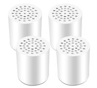 OWLMATE 4 Pièces Filtre Anti Calcaire Douche, 20 Étapes Filtre Douche Anti Calcaire, Adoucisseur D'eau Douche Cartouche Filtrante - Réduit le Chlore Chimique