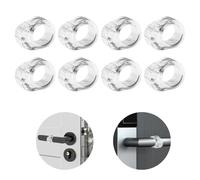 OWLMATE 8 Pièces Butee de Porte Silicone PVC Stop Porte Sol Arret de Porte Amortisseur Porte Protege Poignee de Porte Butee de Porte Adhesive Pour Protéger L'intégrité des Murs Meubles