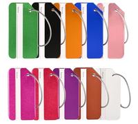 OWLMATE Lot de 510 Étiquettes Valise Étiquettes à Bagages Bagages Étiquettes Aluminium avec Cordon Inox Carte PVC Étanche pour Bagages sacs à Main Valises Étiquettes D'identification