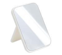 OWLMATE Miroir cosmétique super HD pliable et portable pour dessus de table, portable, utilisation à la maison et en voyage (grand beige)