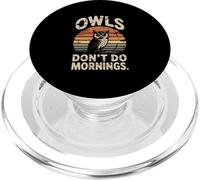Owls Don't Do Mornings Style rétro PopSockets PopGrip pour MagSafe