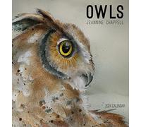 Owls: Jeannine Chappell 2024 Wall Calendar