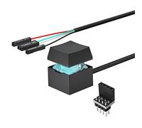 OwlTree - Bouton d'alimentation pour ordinateur de bureau - Interrupteur mécanique - Bouton d'alimentation LED marche/arrêt pour carte mère