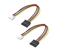 OwlTree Lot de 2 câbles adaptateur d'alimentation 4 broches vers SATA femelle pour disque dur compatible avec enregistreur vidéo Hikvision 20 cm