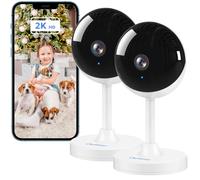 owltron Caméra de sécurité intérieure, caméras de sécurité 2K 3MP pour la sécurité à domicile avec détection de mouvement, caméra pour animaux de compagnie et moniteur de bébé avec vision nocturne