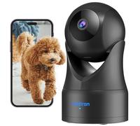 Owltron Caméra de sécurité intérieure panoramique 2,4 G pour Moniteur de bébé - Caméra de sécurité pour Chien avec Vue rotative à 360 °, Audio bidirectionnel, détection Intelligente, Vision Nocturne
