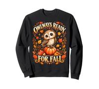 Owlways Ready for Fall Citation de Jeu de Mots en Forme de Chouette Sweatshirt