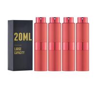 Owlyee 20 ml Vaporisateur de parfum de voyage Bouteille de parfum Vaporisateur Mini vaporisateur vide Distributeur (Rouge 4 pi ces)
